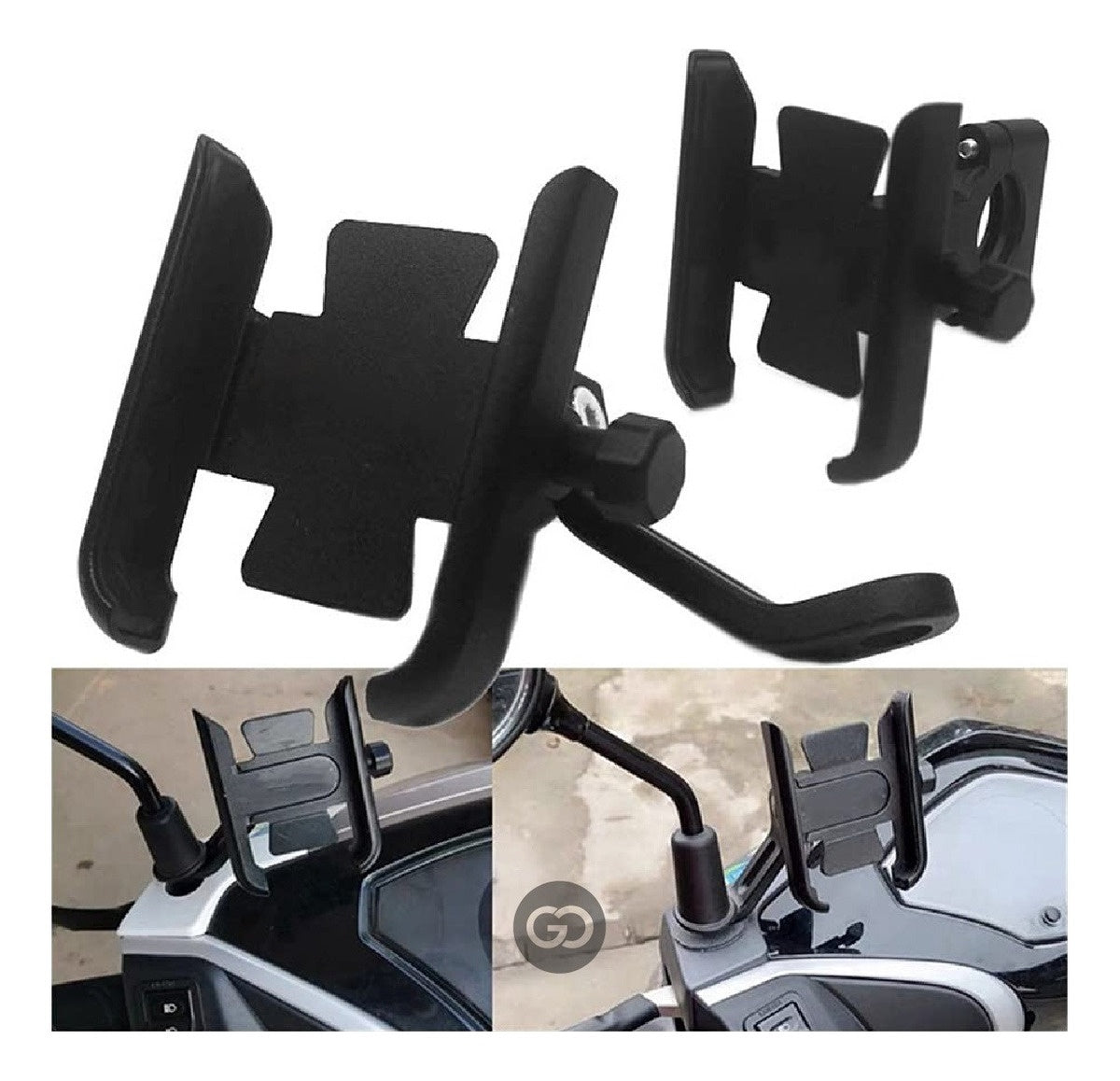 Soporte Holder Moto 100% Metalica Antirrobo Espejo Universal