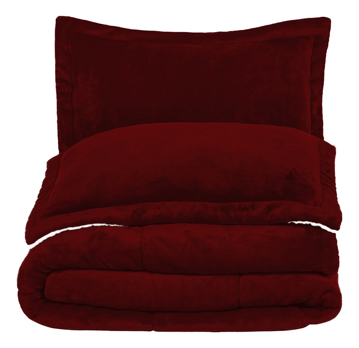 Cubrelecho Termico Doble Funda Almohadas Cama Doble Inn Home Vinotinto