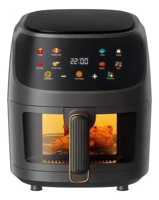Electrica 8L Freidora De Aire Sin Aceite Horno Visua 2400W Color Negro