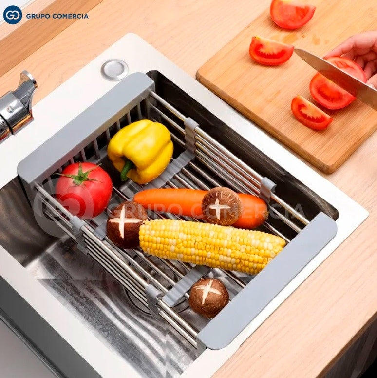 Secador De Platos Y Alimentos Expandible En Acero Inoxidable