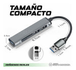 Multipuerto Hub 5 En 1 Usb / Tipo C 3.0 Metalico Epik Sd