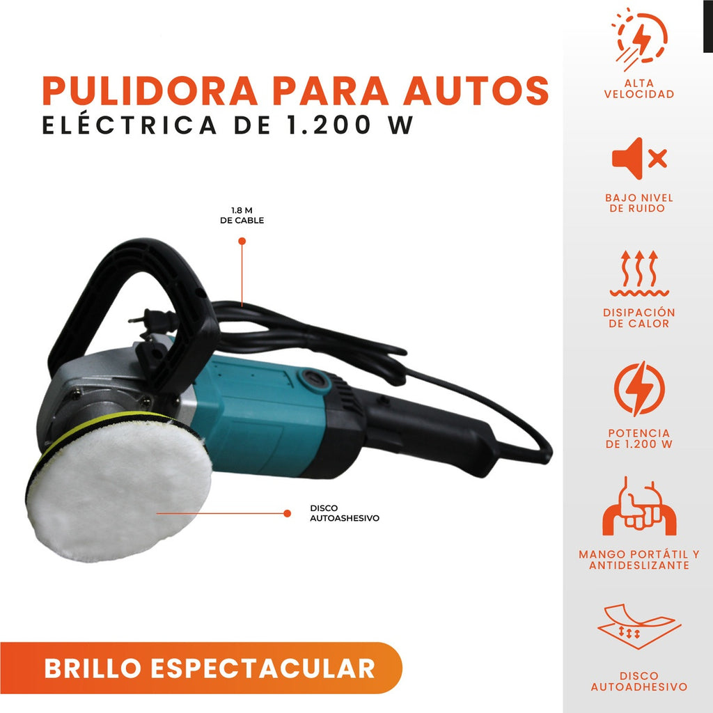 Polichadora Electrica Para Vehiculos Incluye Pano Profesional