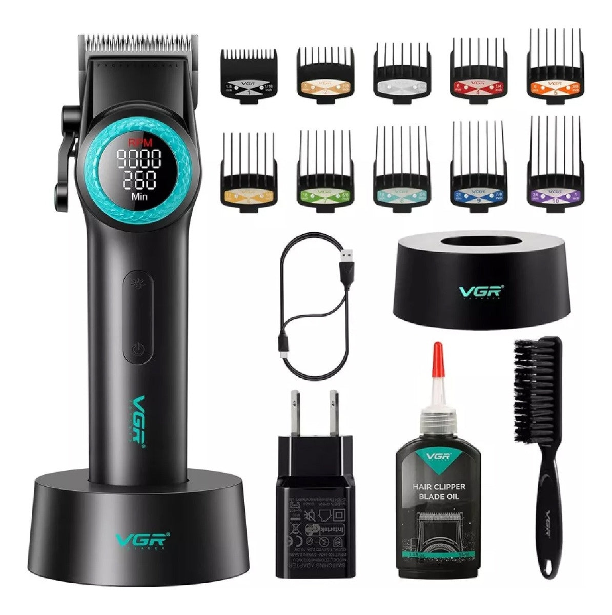 Maquina Peluquera Inalambrica Original Profesional Con Guias