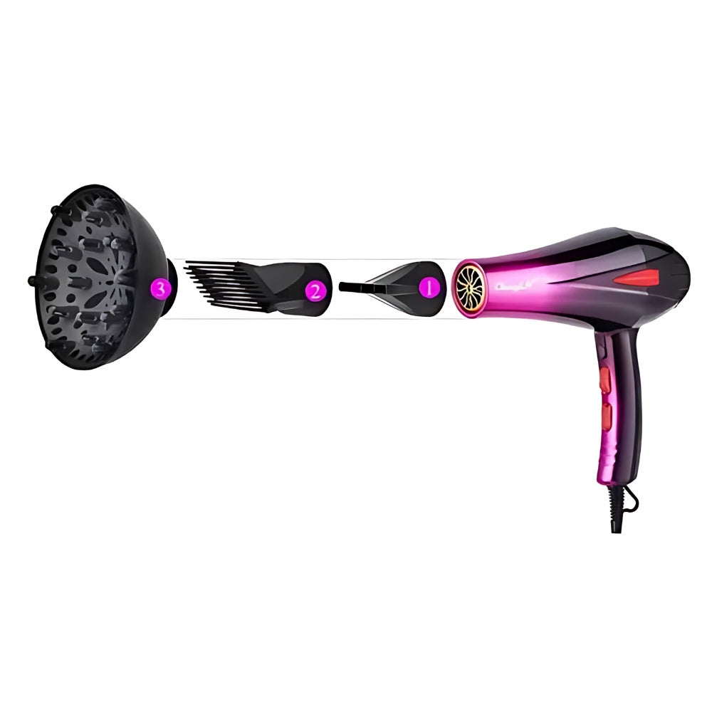 Secador Bopai 5500 4000W Con Difusor Y Accesorios