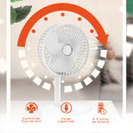 Mini Ventilador De Escritorio Mesa Recargable Con Base De Celular Ajustable 3 Velocidades