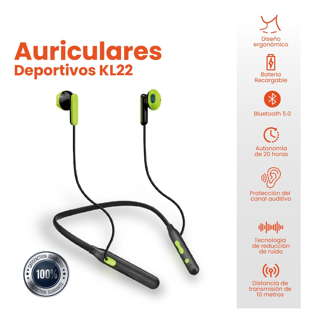 Audifono Bluetooth Deportivo Control Volumen Con Estuche Hifi Sport