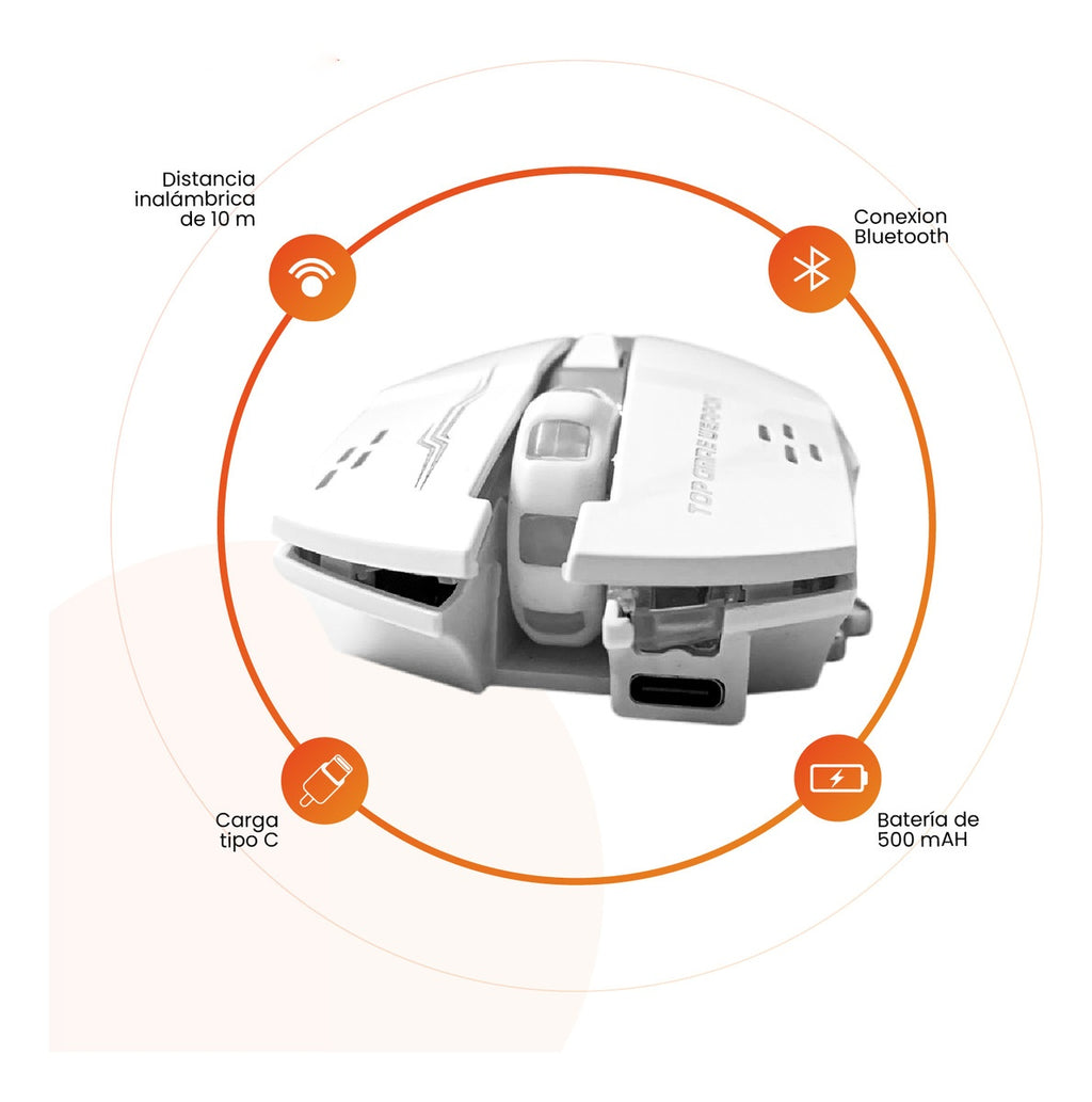 Mouse Gamer Inalambrico 6 Botones 2 En 1 Bluetooth Receptor Usb Con Luces Rgb