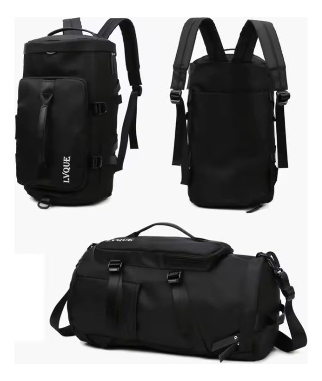 Bolso Maleta Morral Deportivo Impermeable Multifuncional Negro