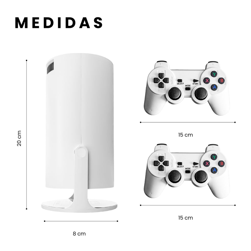 Proyector Hy Android 4K 200 Pulgadas Smart Tv + 2 Controles Gaming Netflix Youtube Prime Disney