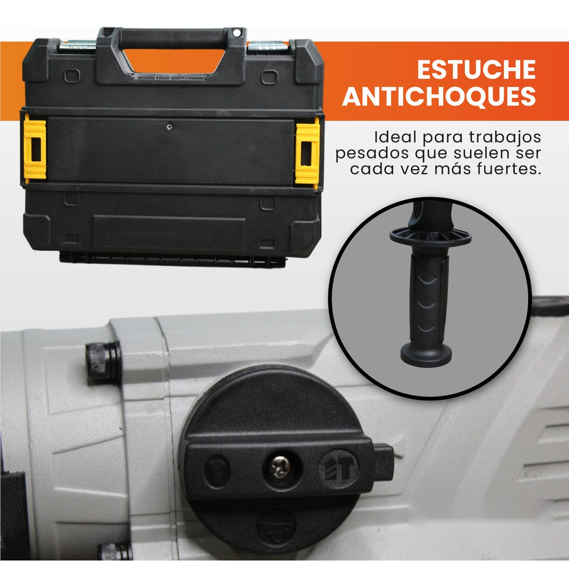 Rotomartillo Profesional Trabajo Pesado Estuche 1050W Accesorios