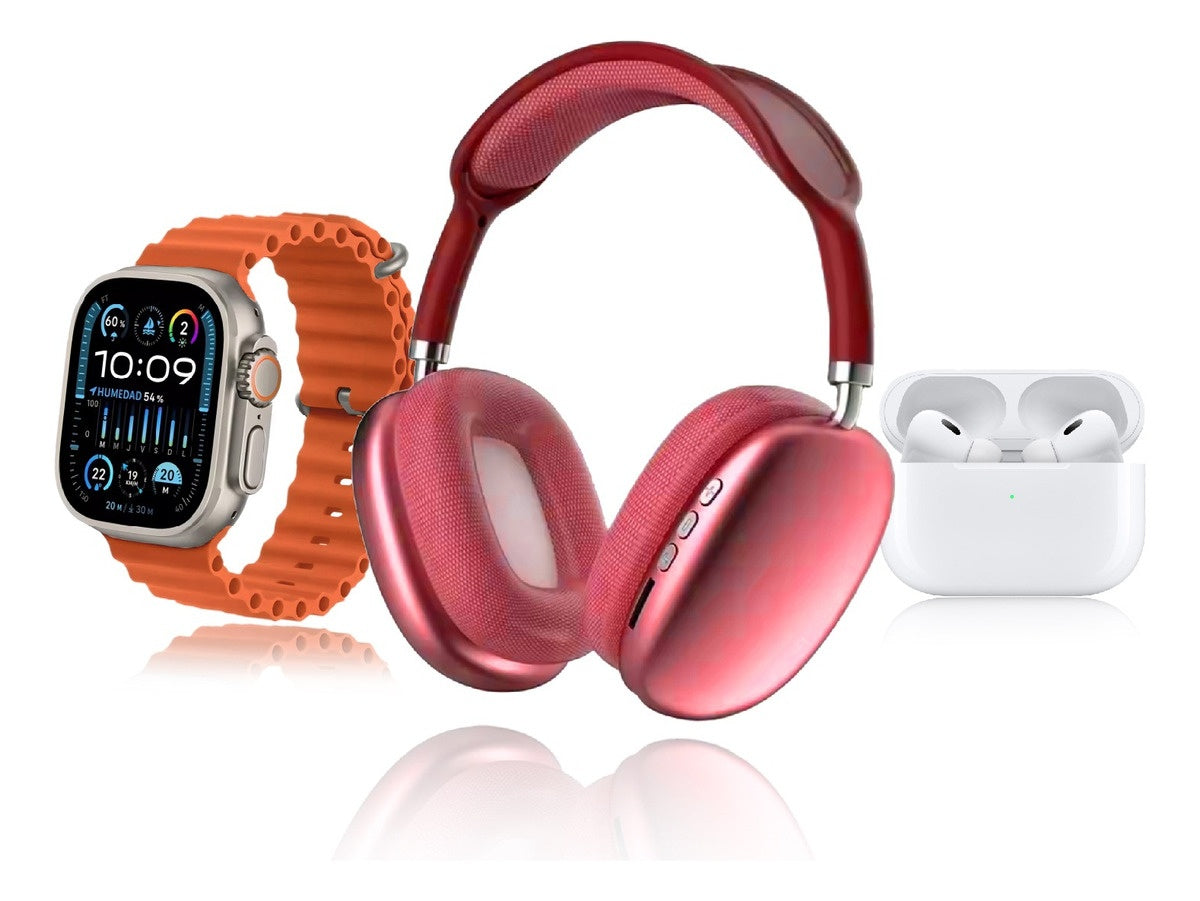 Smart Watch Suit Gift K12 Rosa Con Audifonos 7 Pulsos Plus