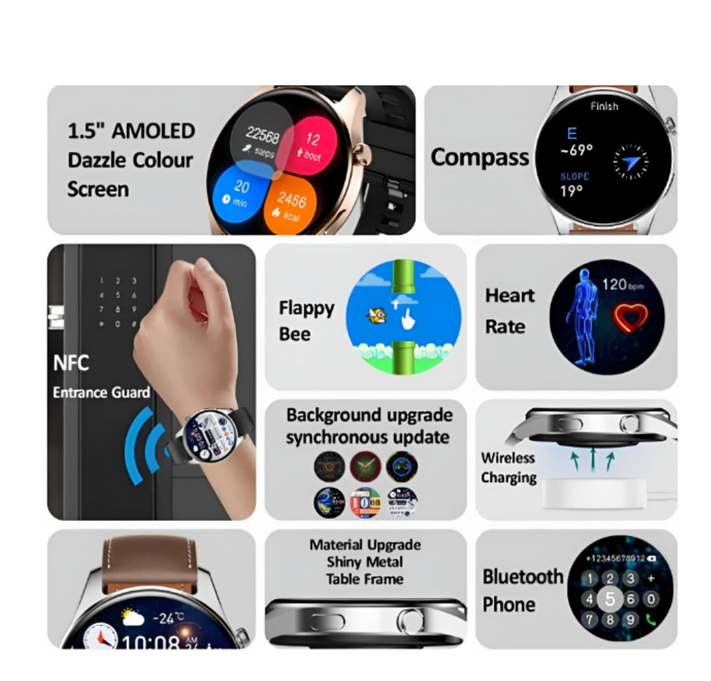 Smartwatch Reloj Inteligente Mobulaa H4 Plus Amoled Llamadas Innovo Tech