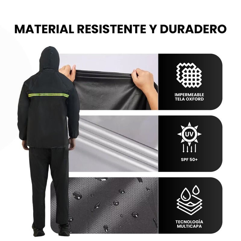 Impermeable Talla L Unisex Moto Lluvia Resistente