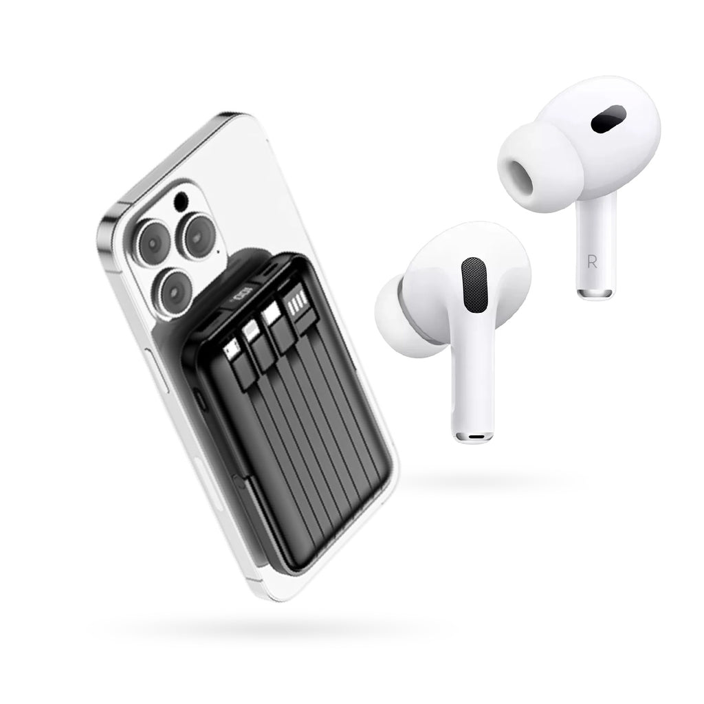 Powerbank Para Iphone Mag Safe 22.5W Carga Rapida + Audifonos Air Pod Segunda