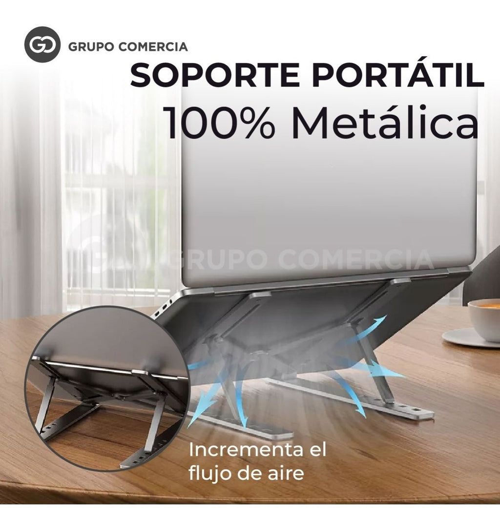 Base Para Pc Laptop Soporte Aluminio Flexible Epik Original