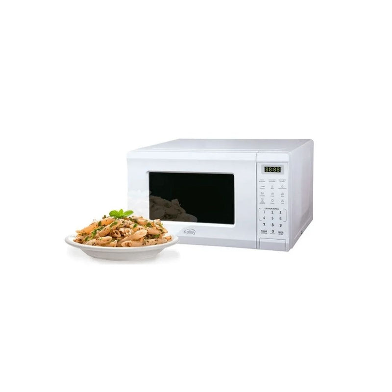Microondas Kalley 20 Litros Digital Blanco Con Panel Tactil
