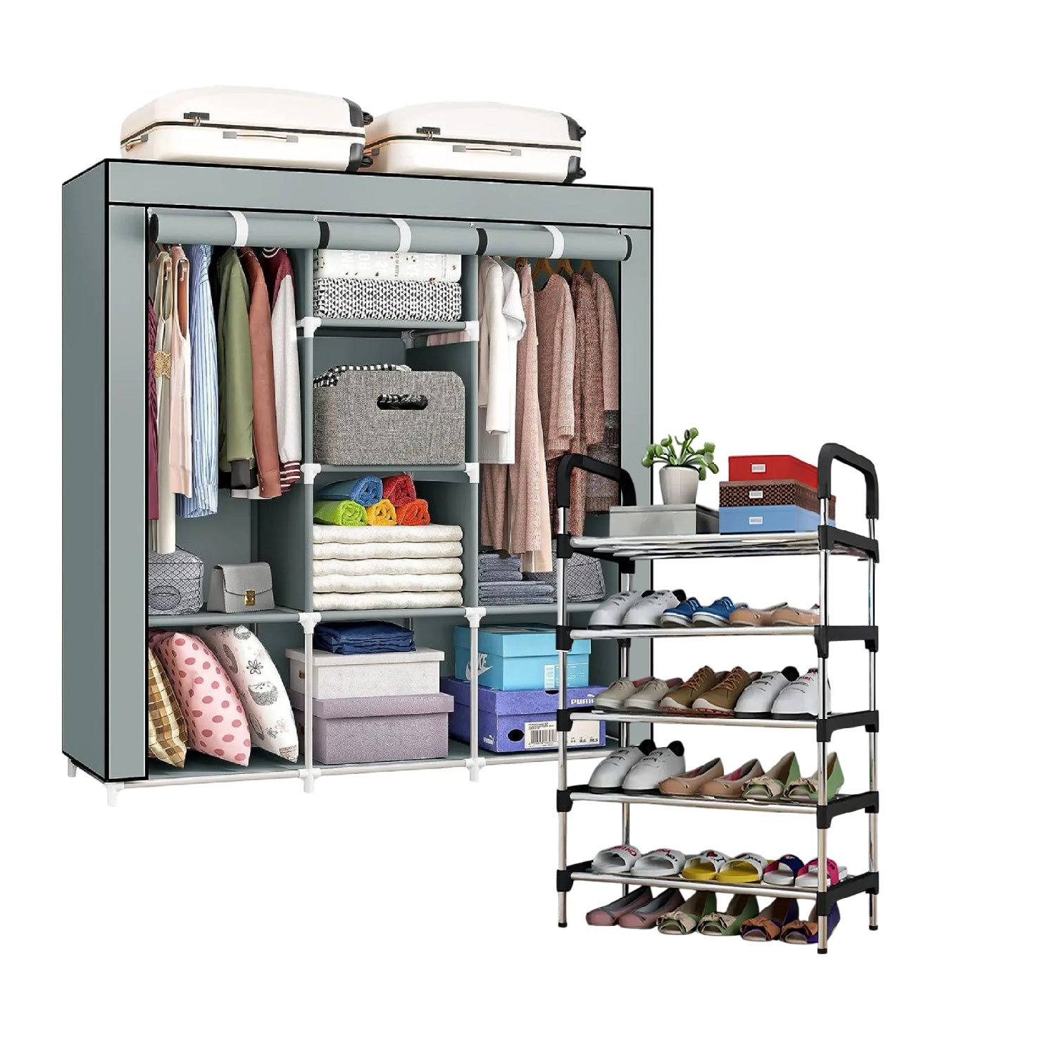 Closet Armable 3 Cuerpos Con Zapatero Slim Organizador Hogar