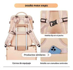 Maleta Morral Para Laptop Puerto Usb Viajero Practico Amaz Beige