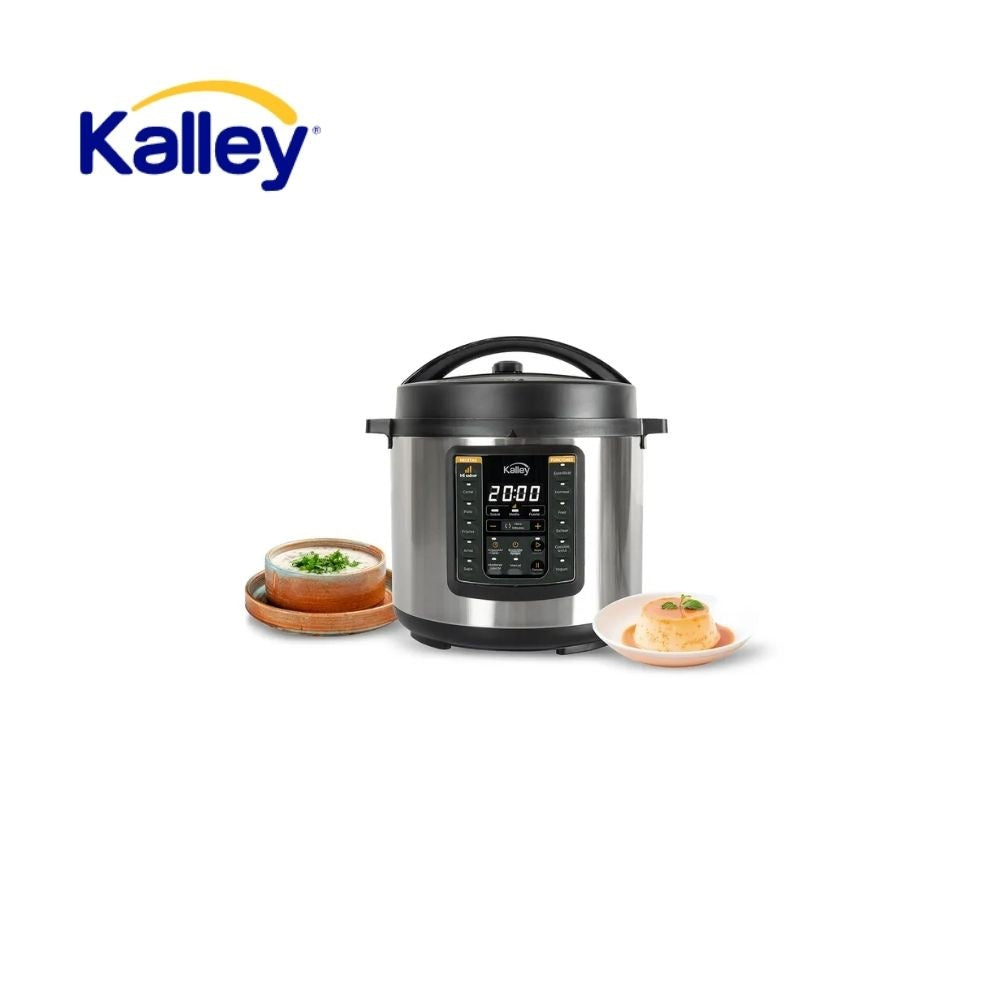 Olla A Presion Electrica Kalley 5.5L Multifuncional Acero Inoxidable