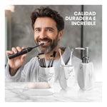 Organizador De Bano 4 Piezas De Lujo Con Dispensador De Jabon Elegante Blanco Mix