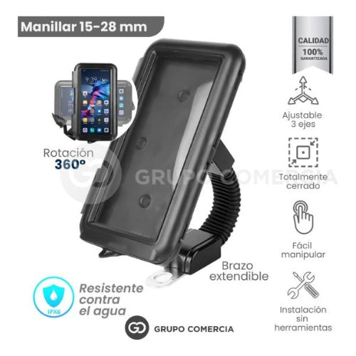 Holder Soporte De Celular Para Moto Impermeable De Espejo