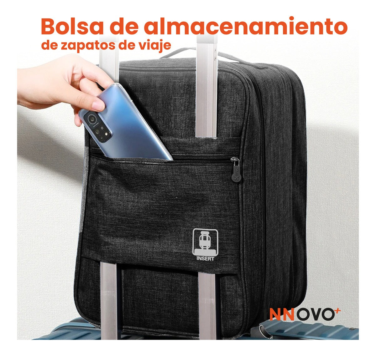 Bolso Organizador Para Maleta Viajera Negro