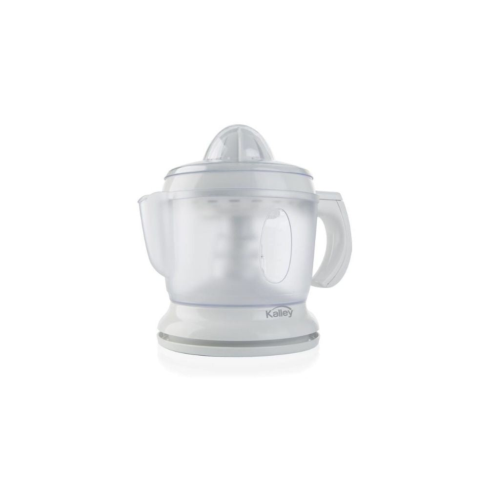 Exprimidor Electrico Kalley 1L Con 2 Conos, Jarra Plastica Resistente