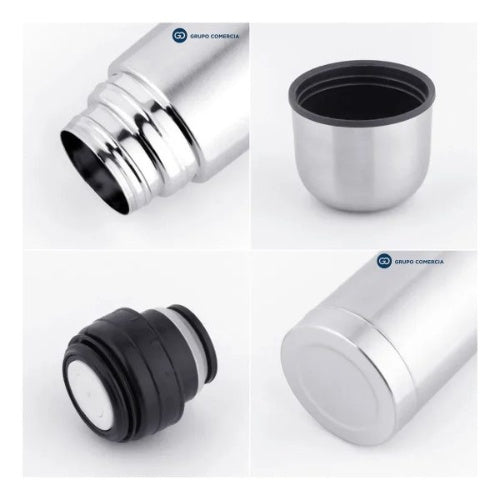 Termo Acero Inoxidable 350Ml Portable Estuche Caliente Frio
