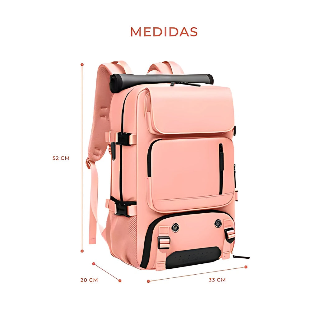 Combo Maleta Viajera + Organizadores Equipaje De Zapatos Y Cosmetiquera Maquillaje Rosa