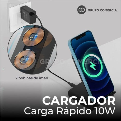 Cargador Inalambrico Soporte Carga Rapida Universal Original