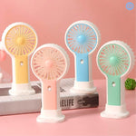 Mini Ventilador Personal Recargable Con Soporte Para Celular