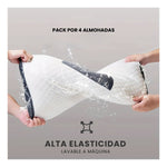4 Almohadas Semi Ortopedicas Alto Confort Home Cervical Antiacaros