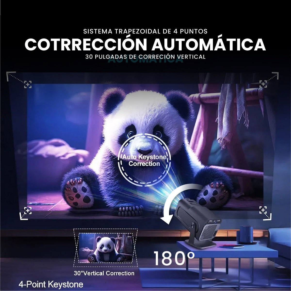 Proyector Smart Hy320 Mini Pro 4K Full Hd Wifi Bluetooth Android 11 Hasta 200 Pulgadas