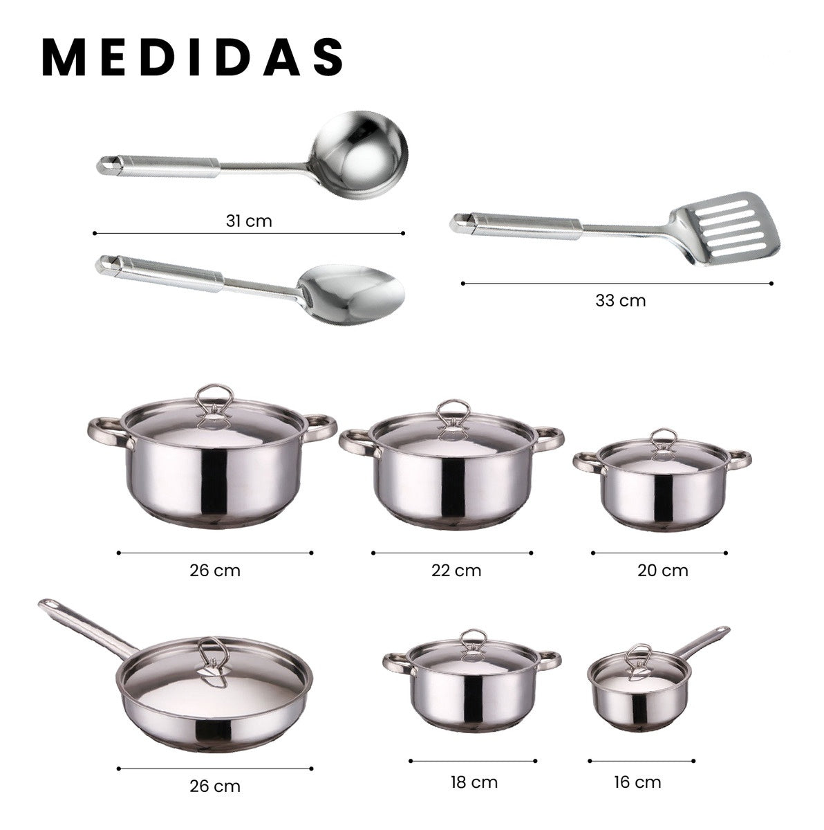 Juego De Ollas Acero Quirurgico Inoxidable 15 Piezas Bekaline Innovo Cocina Premium