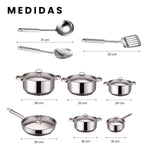 Juego De Ollas Acero Quirurgico Inoxidable 15 Piezas Bekaline Cocina Premium