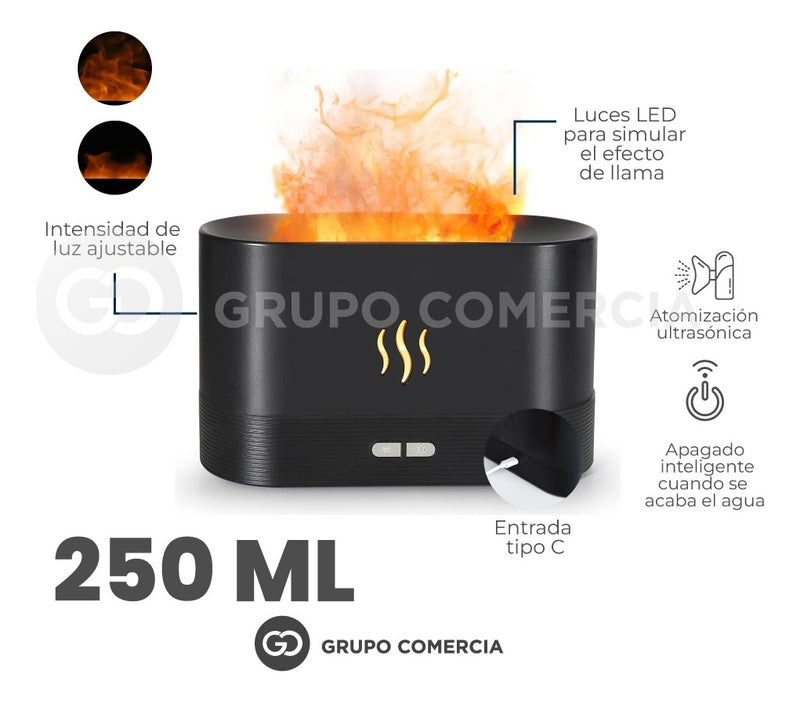 Humidificador Difusor De Aromas Diseno Chimenea Con Esencia