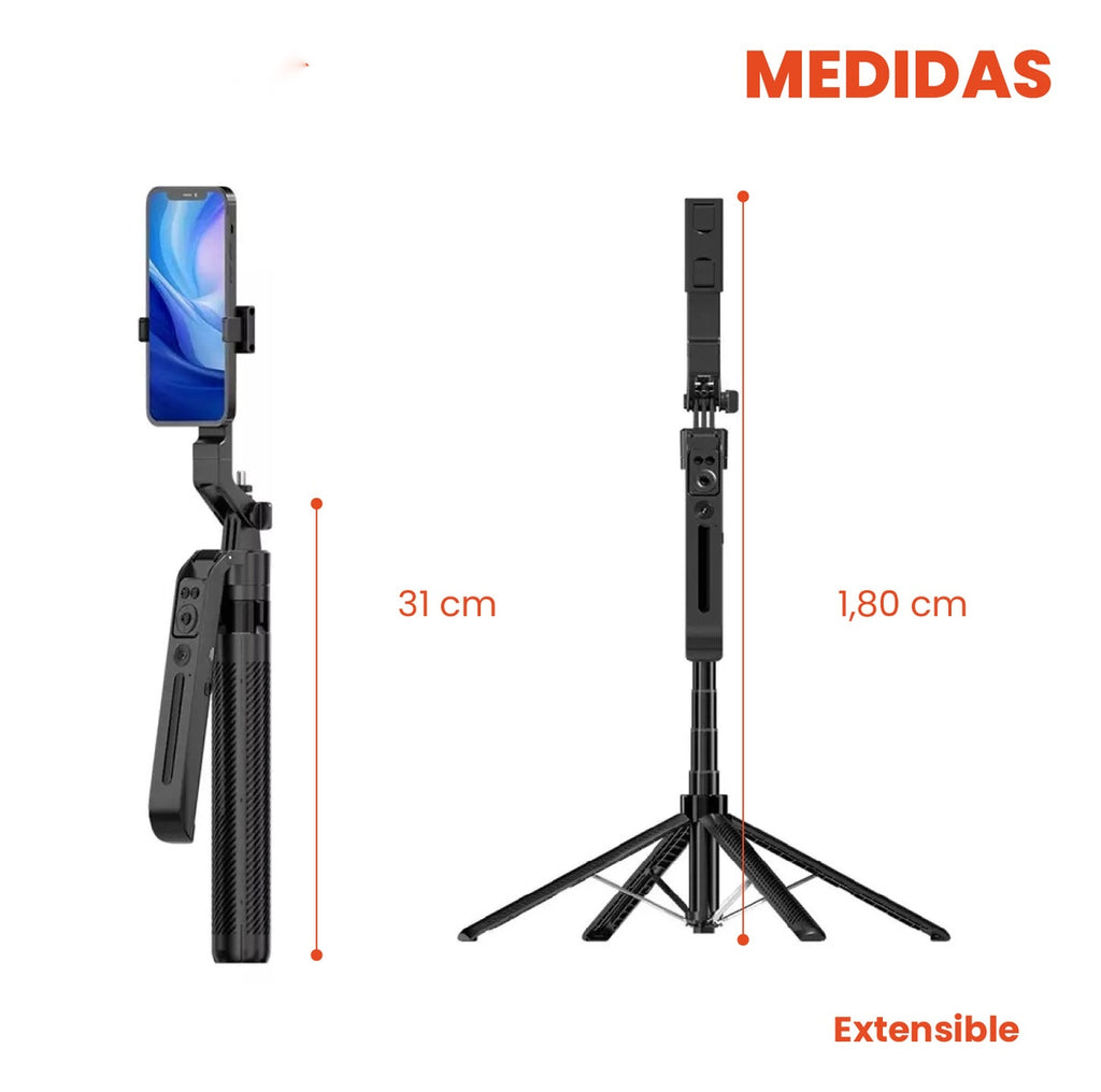 Palo Selfie Tripode Inteligencia Artificial 180 Cm Bluetooth