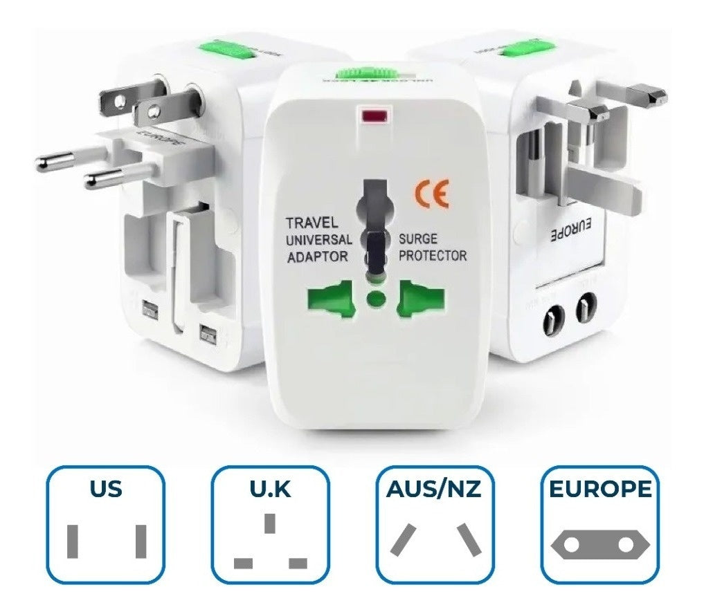 Convertidor Enchufe Universal Viajero Europeo Multifuncion