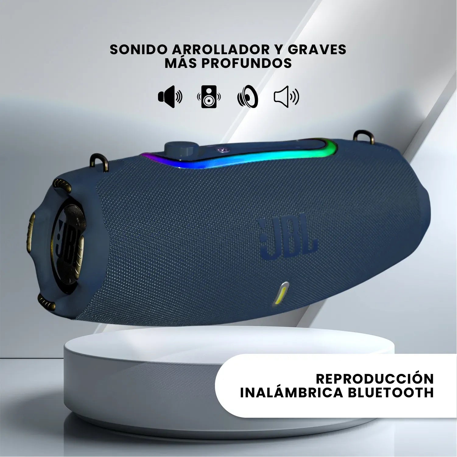 Parlante Xtreme Replica 1.1 Jbl Grande Bluetooth Sonido Potente Hasta 8 Horas Azul