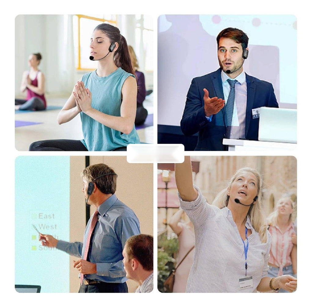 Microfono Conferencia Diadema Bluetooth 5.0 Con Adaptador Jack 3.5 Corporativa