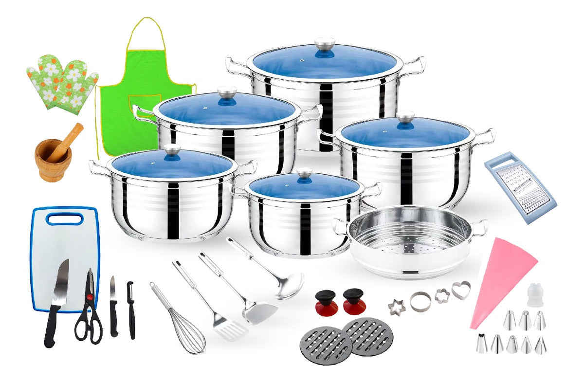 Juego De Ollas 52 Piezas Acero Quirurgico Cocina Completa Madena Innovo