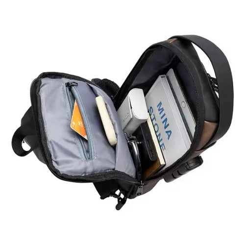 Bolso Manos Libres Mini Morral Hombre Tipo Pechera Antirrobo