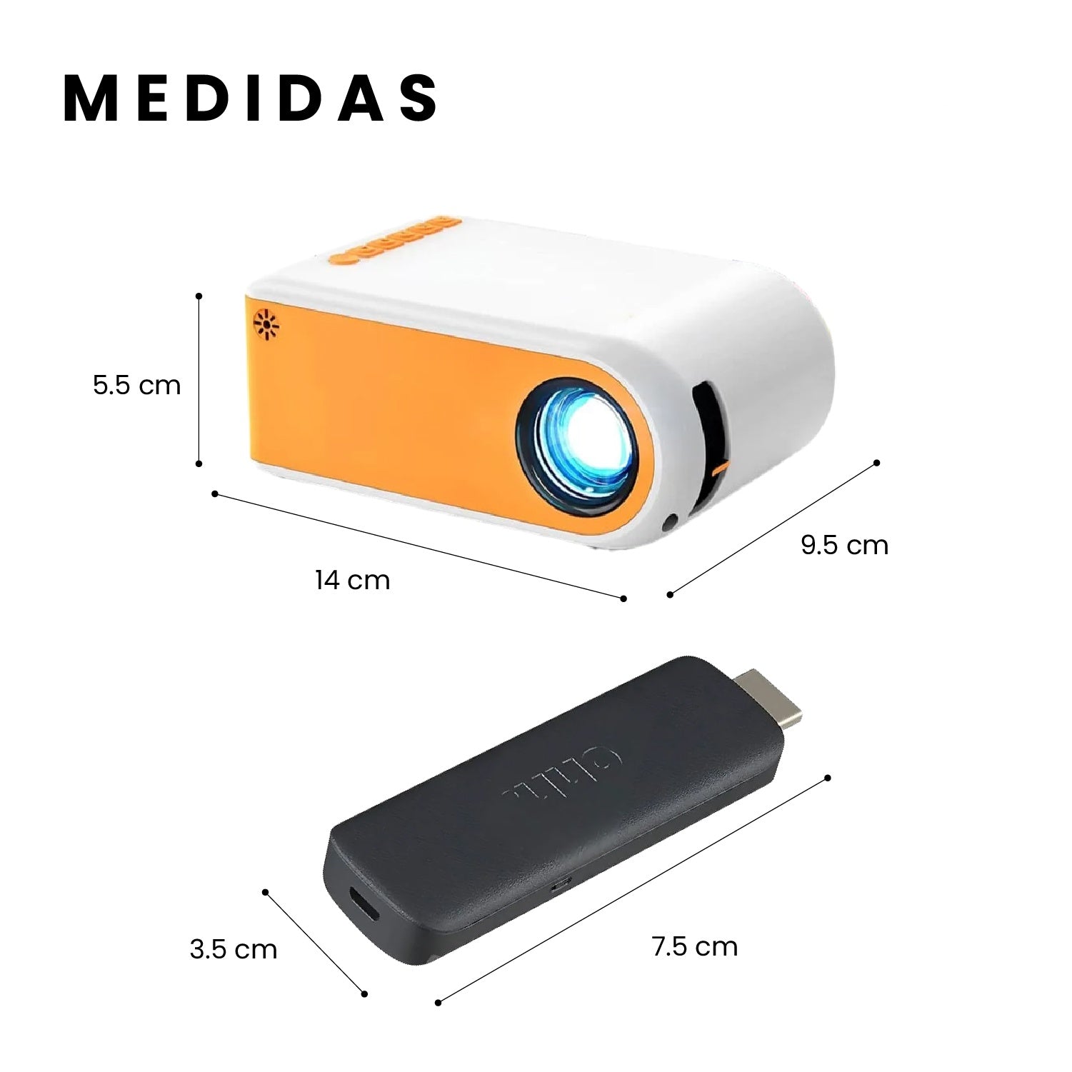 Proyector Portatil Yg300 + Watch Onn 4K Con Magic Tv Instalado Cine En Casa Hd Con Canales Y Peliculas