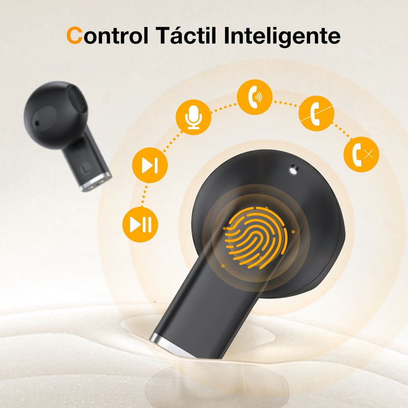 Audifonos Inalambricos 1Hora Aut209N Color Negro In-Ear Con Microfono Bluetooth 5.3 Manos Libres