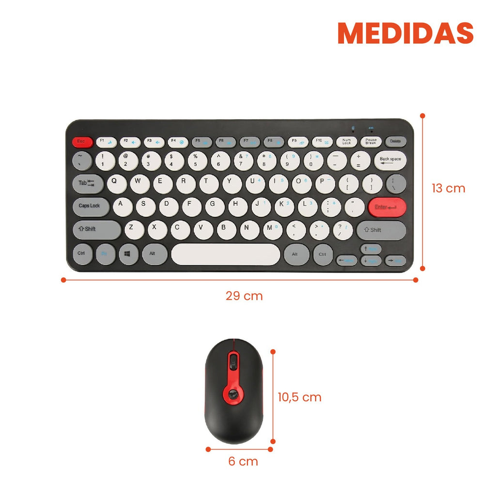 Teclado Mikuso Con Mouse Premium Black Edition Mac Pc