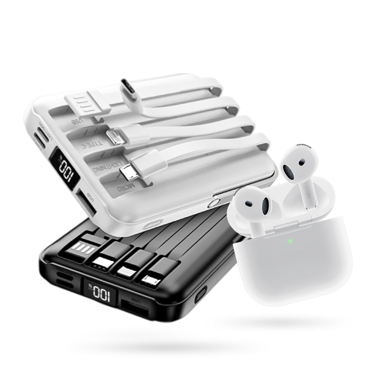 Powerbank Para Iphone Mag Safe 22.5W Carga Rapida + Audifonos Air Pod Tercera