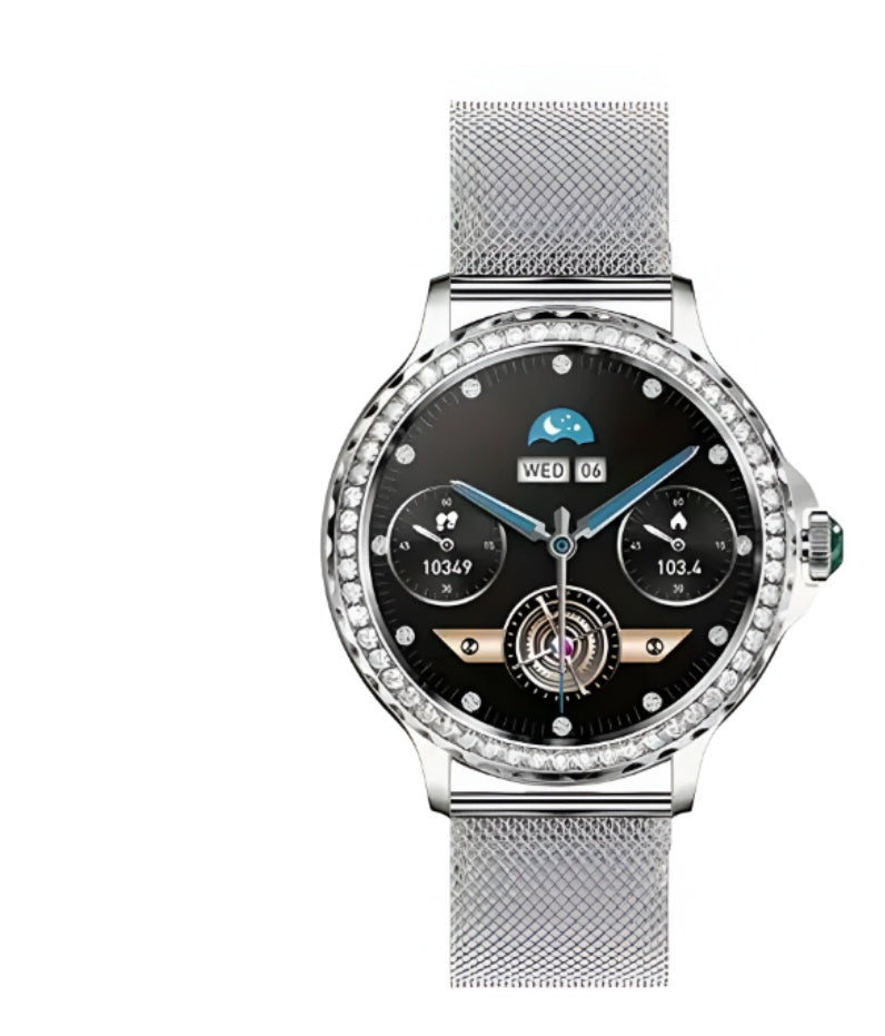 Reloj Inteligente Doble Pulso Amor Estilo Dama Mobulaa Plateador Innovo Tech