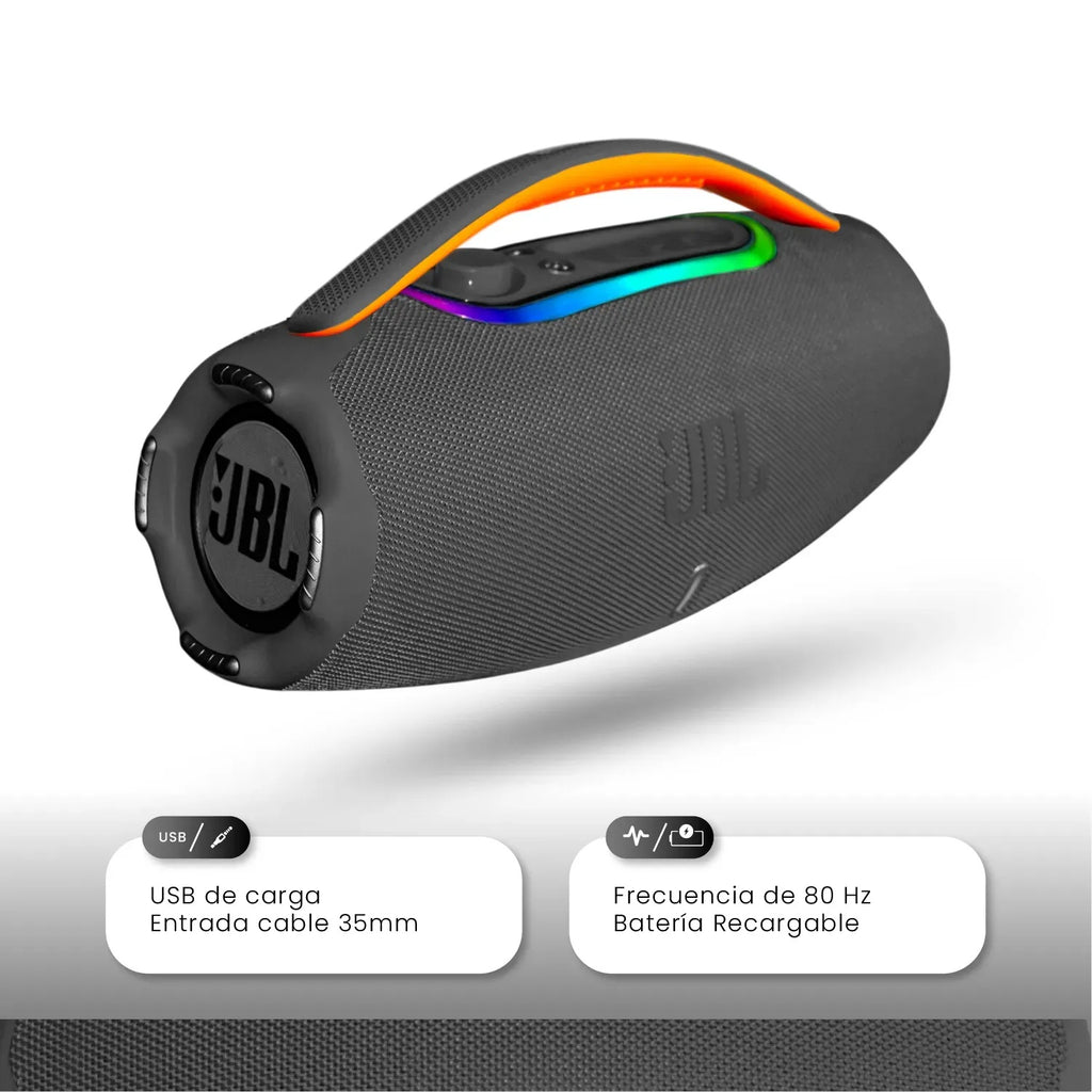 Parlante Grande Potente Jbl Boom Box 3 60W Bluetooth Negro Mega Bass Imitacion