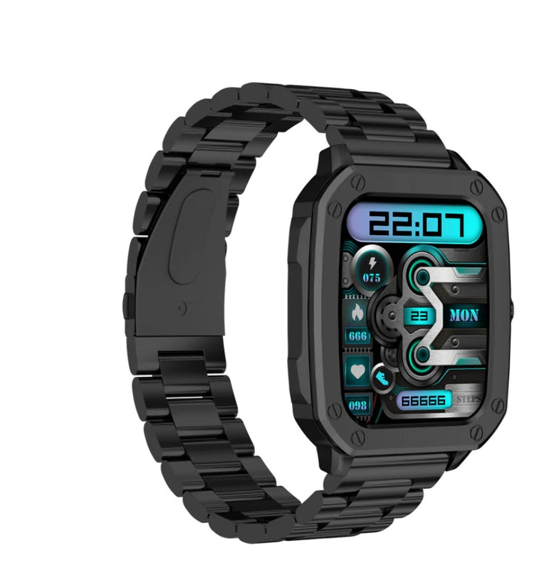 Smartwatch Tw22 Doble Pulso Bisel Mobulaa Black Edition Mesh Modos Deporte