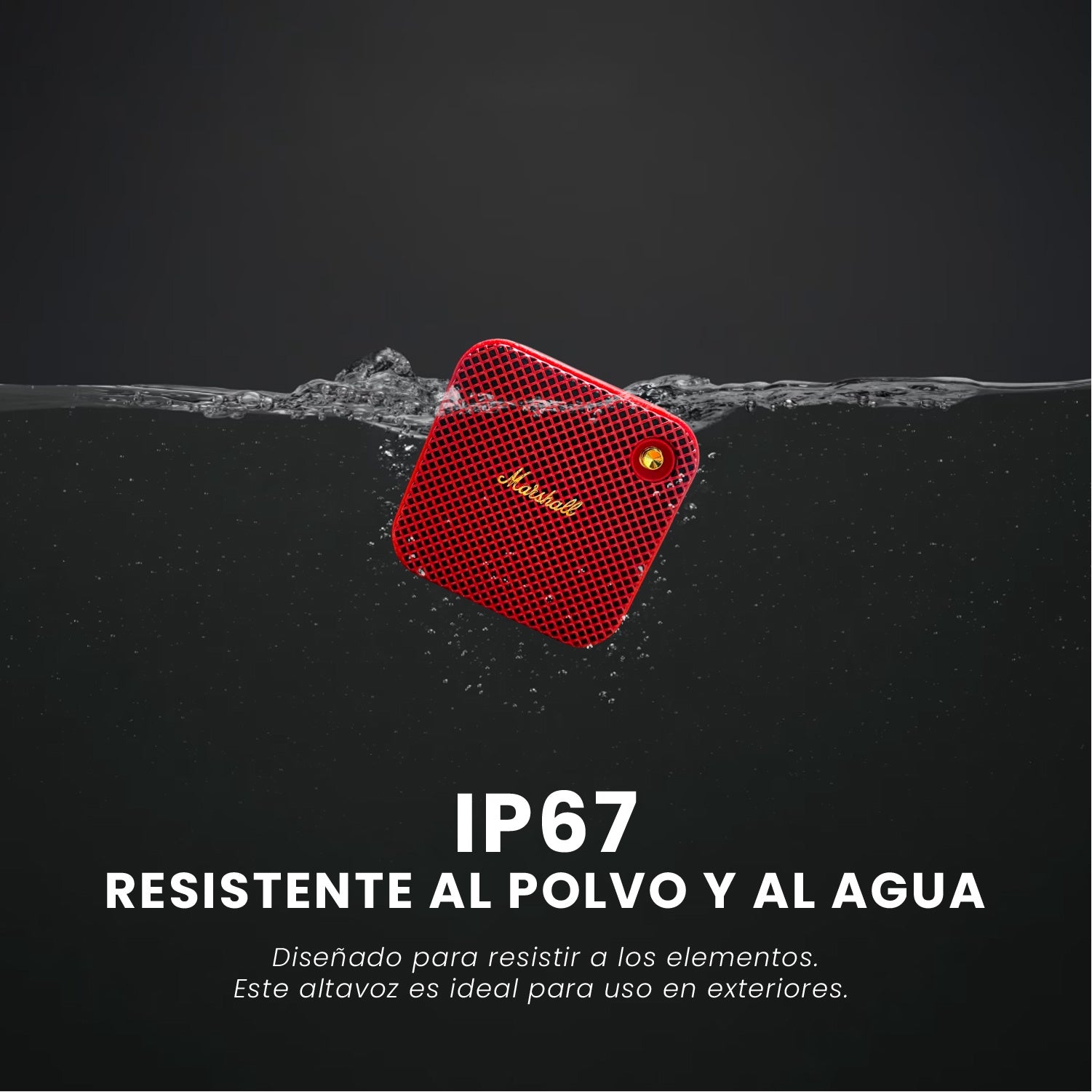 Parlante Bluetooth Sonido Potente Usb Mp3 Fm Portable Tono Rojo Marshall